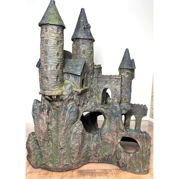 Medieval Castle Aquarium Ornament Large 15'' x 13.5'' x 8'' - Picture 1 of 6